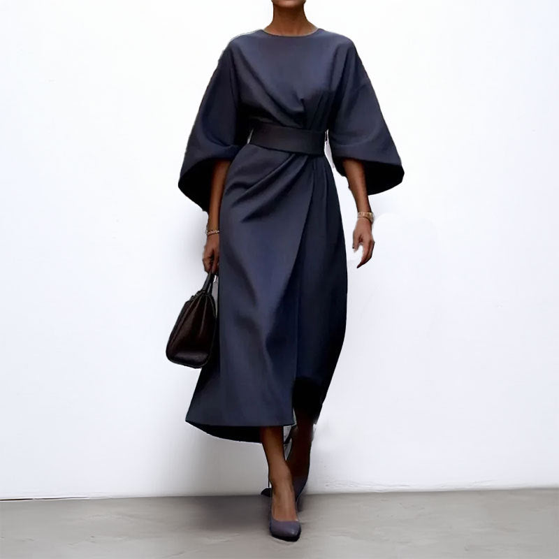 Robe Soirée Longue Manches Bouffantes Élégante