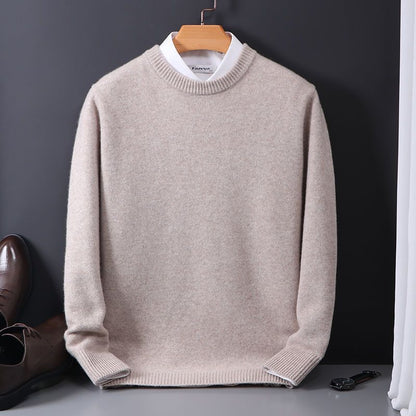 Pullover Homme Classique Col Rond, Élégant pour Travail et Quotidien