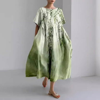 Robe Été Légère Florale Col Rond