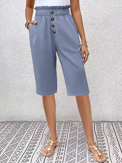 Pantalon Bermuda Femme Haut de Gamme Marine