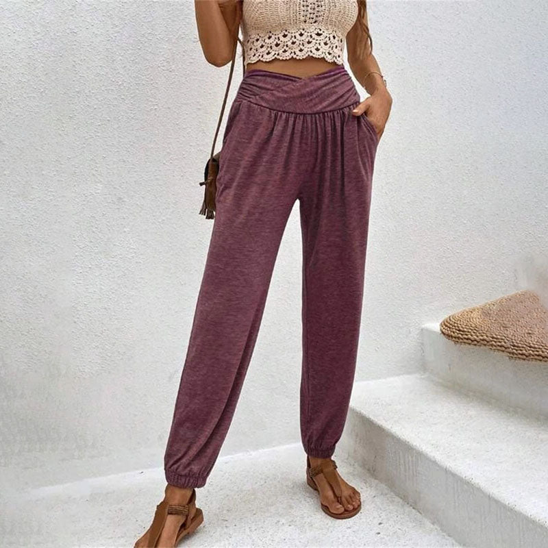 Pantalon Femme Décontracté Noir Polyvalent