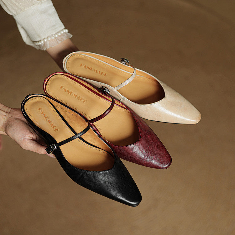 Mules Femmes en Cuir Authenticité Luxe