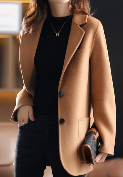 Veste En Laine Élégante Féminine - luxestyle