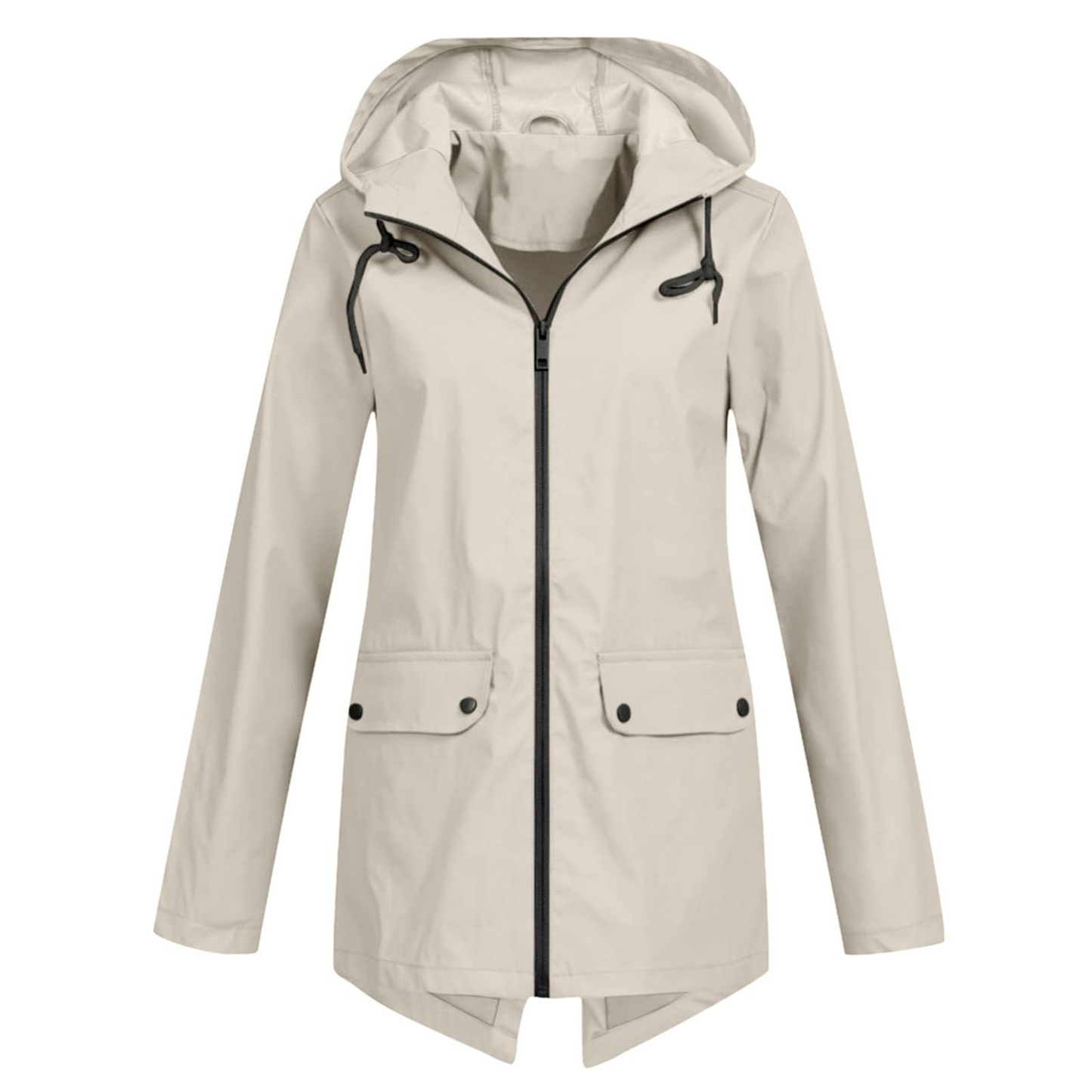 Veste De Pluie Zippée Pour Femmes | Mi-longueur