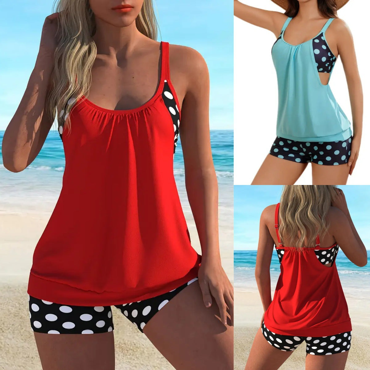 Maillot de bain Femme Deux pièces Taille haute Coupe rétro - PanierRoyale