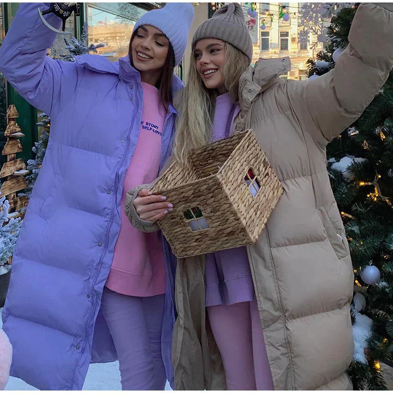 Doudoune Femme Hiver avec Capuche Amovible et Imperméable