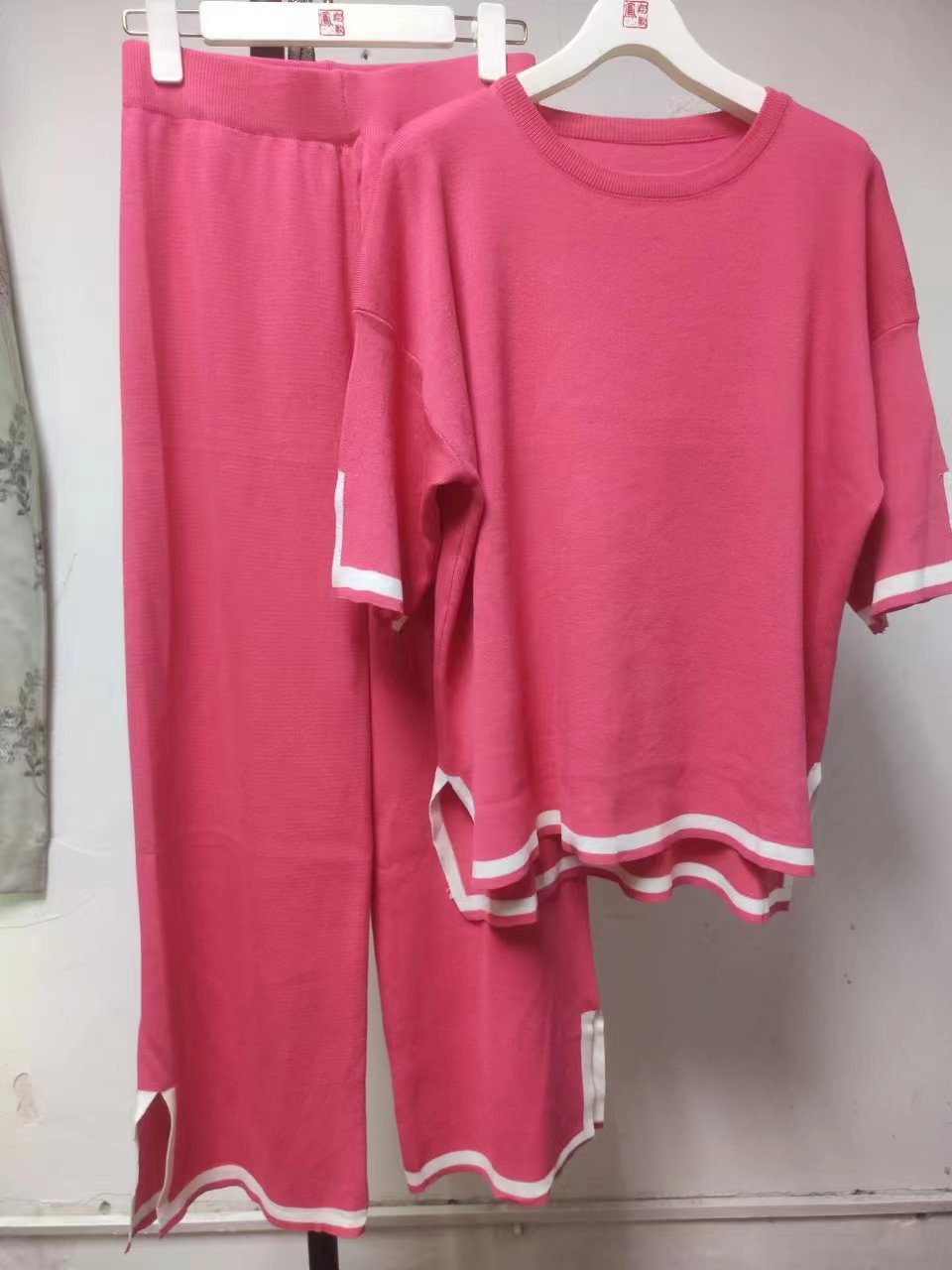 Ensemble Décontracté 2 Pièces Courte Manche et Pantalon Large