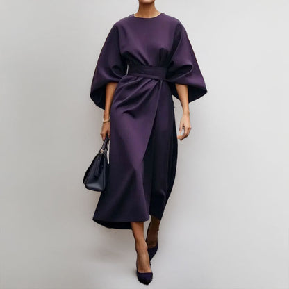 Robe Soirée Longue Manches Bouffantes Élégante