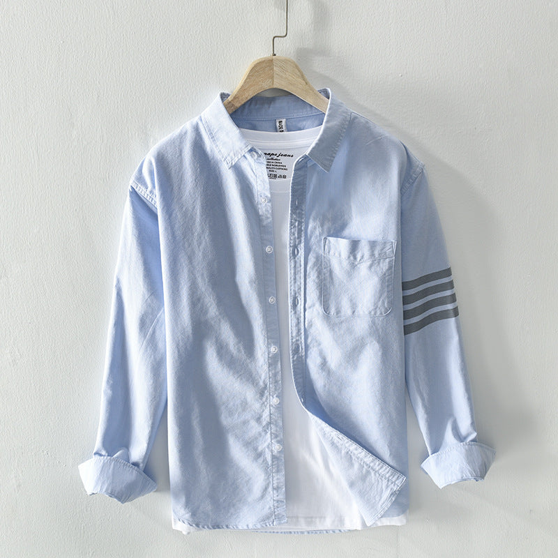 Chemise Homme Décontractée en Coton Blanc
