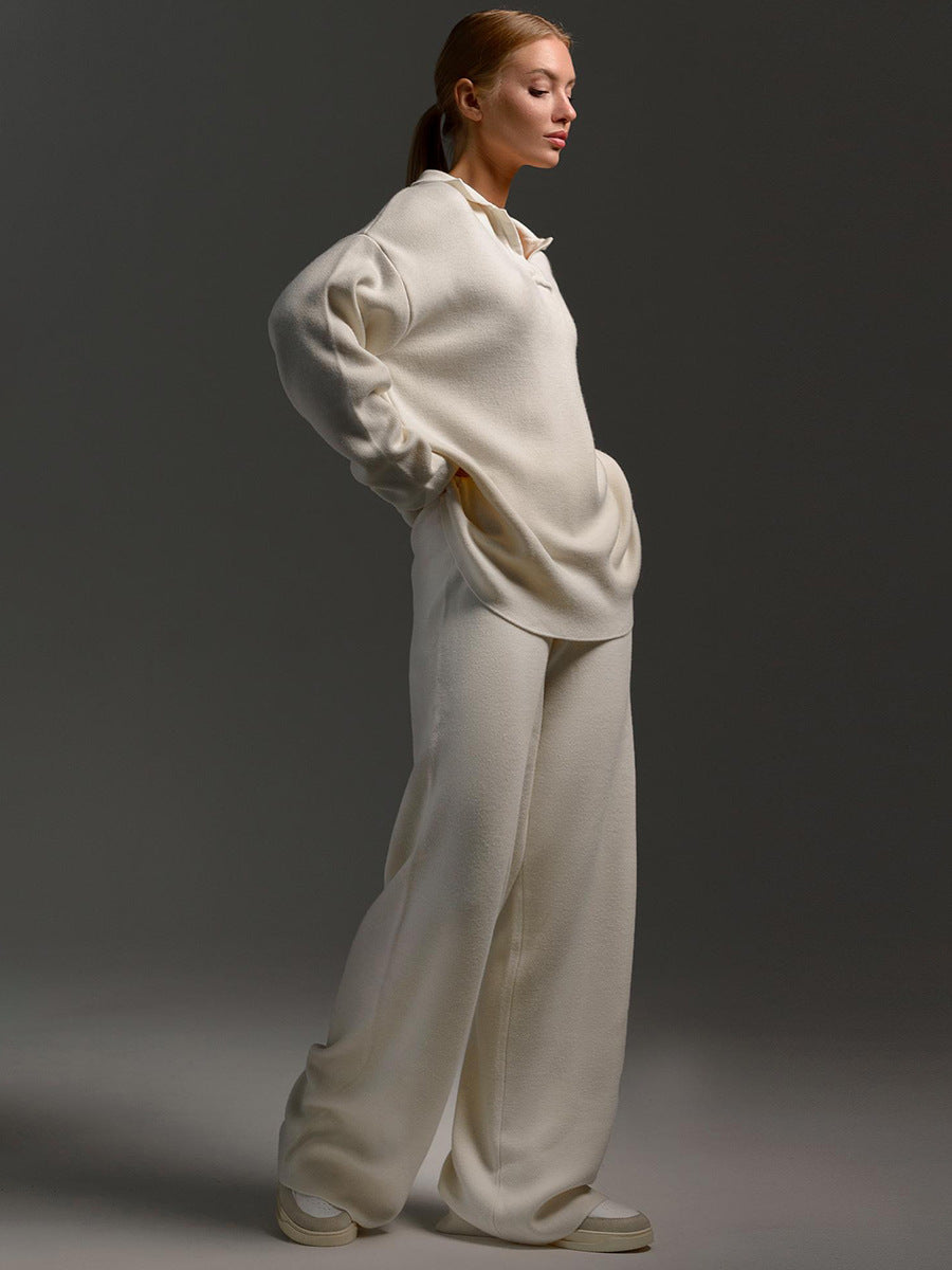 Ensemble Femme Polo et Pantalon Large