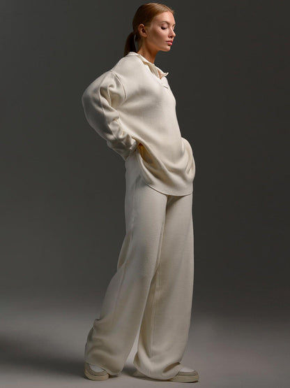 Ensemble Femme Polo et Pantalon Large