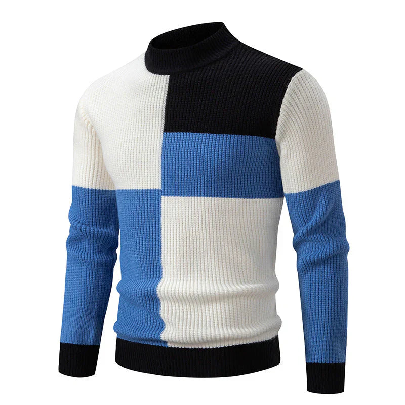 Pull Homme à Carreaux Doux et Chaud pour Hiver