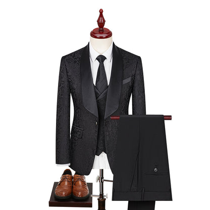 Costume Mariage Chic pour Homme avec Motif Floral Elegante - PanierRoyale