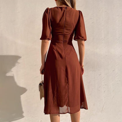 Wolff™ – Robe Longue Femme Élégante Été Confortable avec Manches Bouffées-5