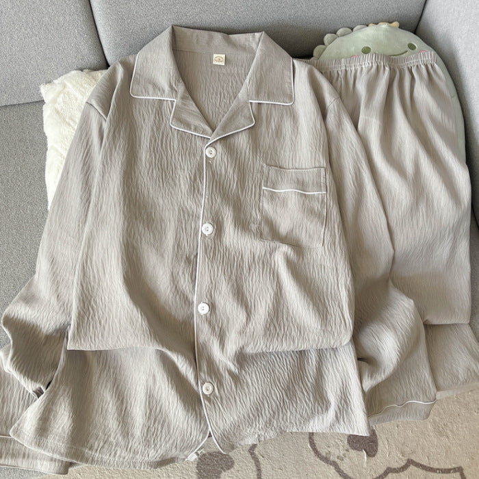 Pyjama Homme Hivernal Douillet avec Pantalon et Manches Longues