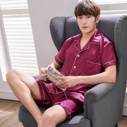 Pyjama Homme Été Léger Manches Courtes