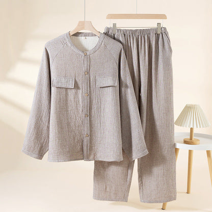 Pyjama Homme Hiver et Été Manches Longues Doux
