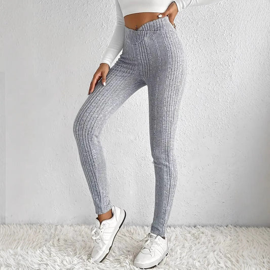 Pantalon Femme Rayé Chic et Doux pour Automne - PanierRoyale