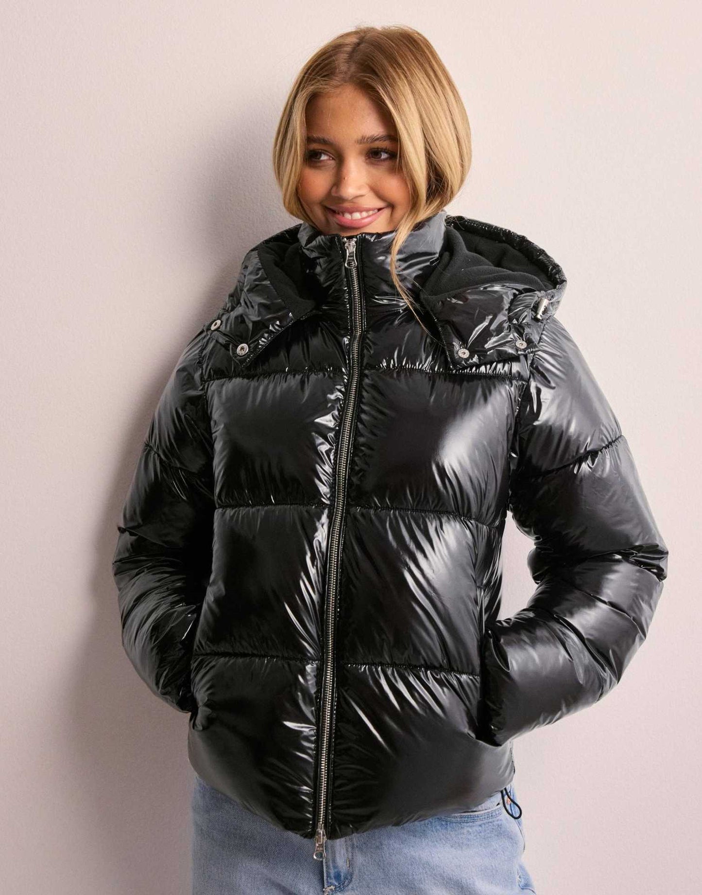 Veste Doudoune Femme Noire - Parka Hiver Chaud avec Capuche