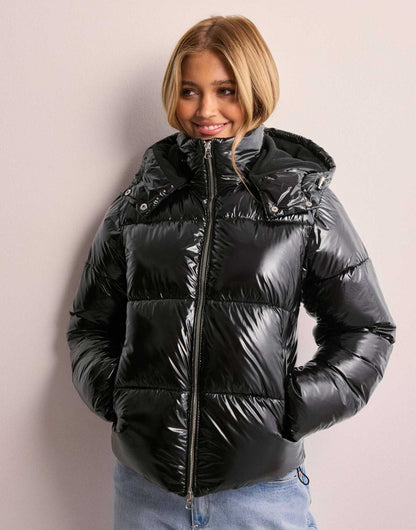 Veste Doudoune Femme Noire - Parka Hiver Chaud avec Capuche