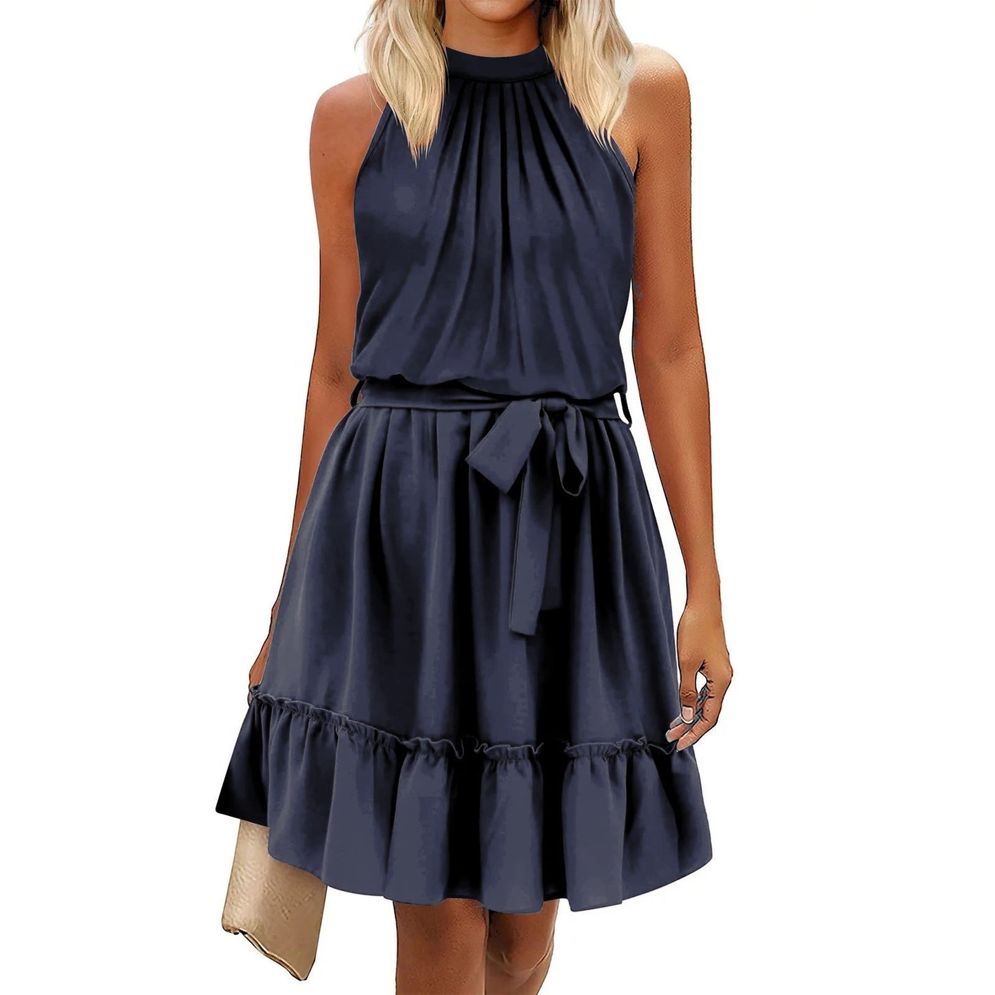 Robe Été Rouge Courte pour Femme