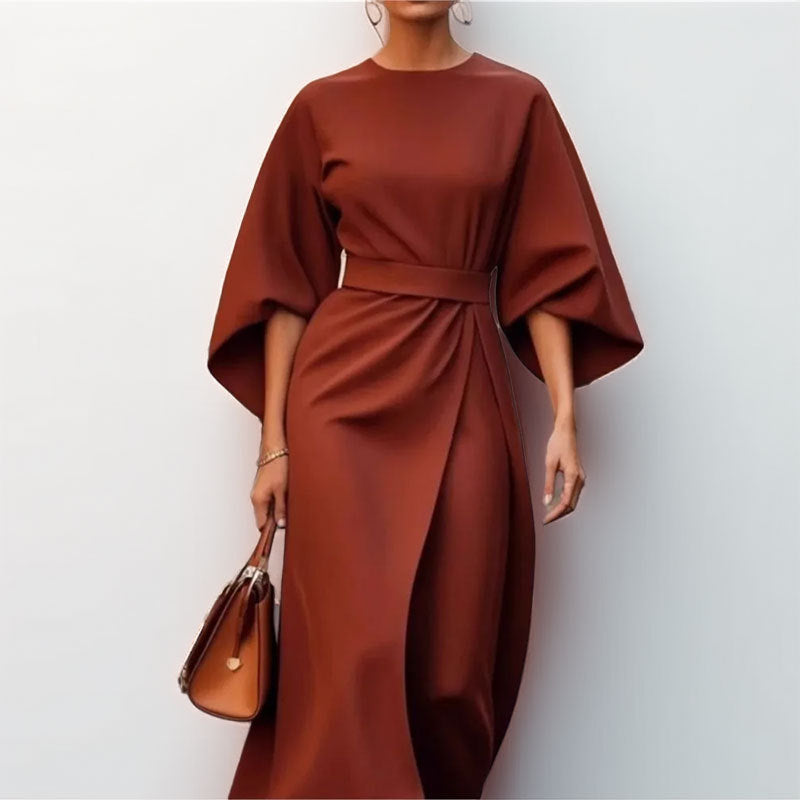 Robe Soirée Longue Manches Bouffantes Élégante