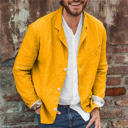 Veste en coton et lin confortable pour homme