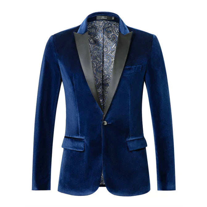 Veste Costume Homme Mariage Slim Noir Un Bouton