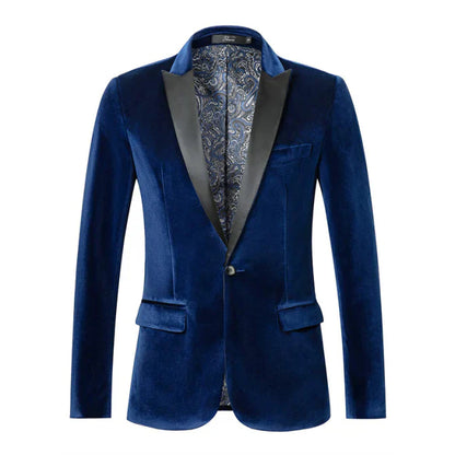 Veste Costume Homme Mariage Slim Noir Un Bouton