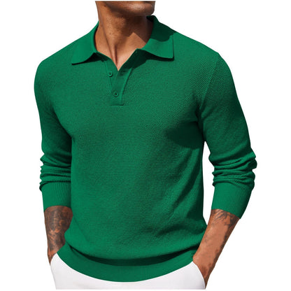 Polo Homme Manches Longues Respirant et Confortable