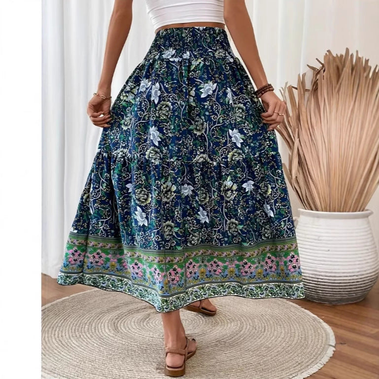 Jupe Été Longue à Fleurs pour Femme - PanierRoyale
