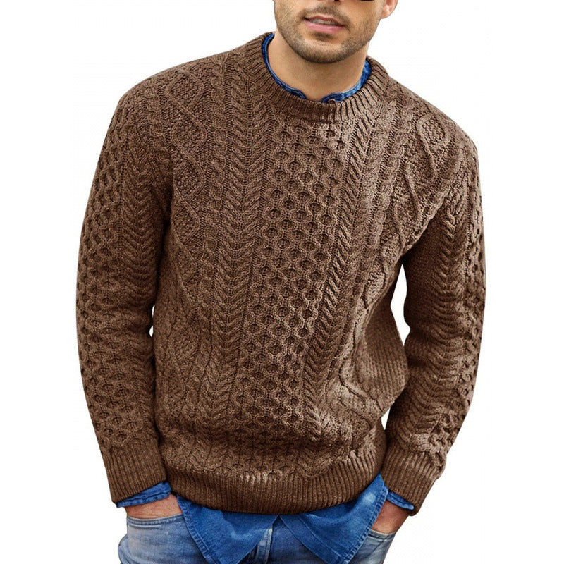 Pull Homme Col Rond Épais pour Printemps