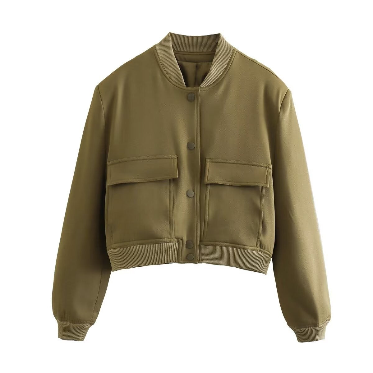 Veste femme courte avec poches, style décontracté pour tous les jours