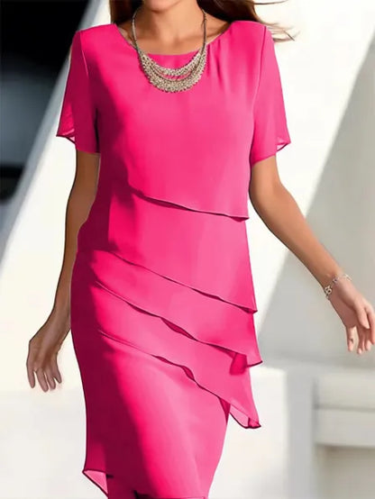 Robe Dentelle Féminine Mi-Longue pour Femme