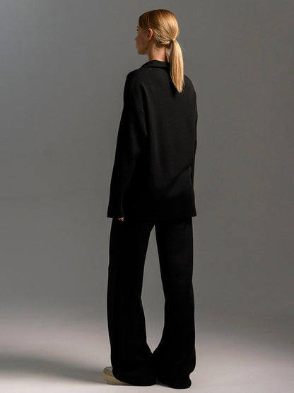 Ensemble Femme Polo et Pantalon Large