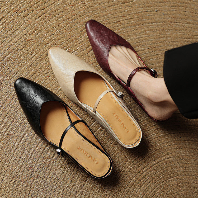 Mules Femmes en Cuir Authenticité Luxe