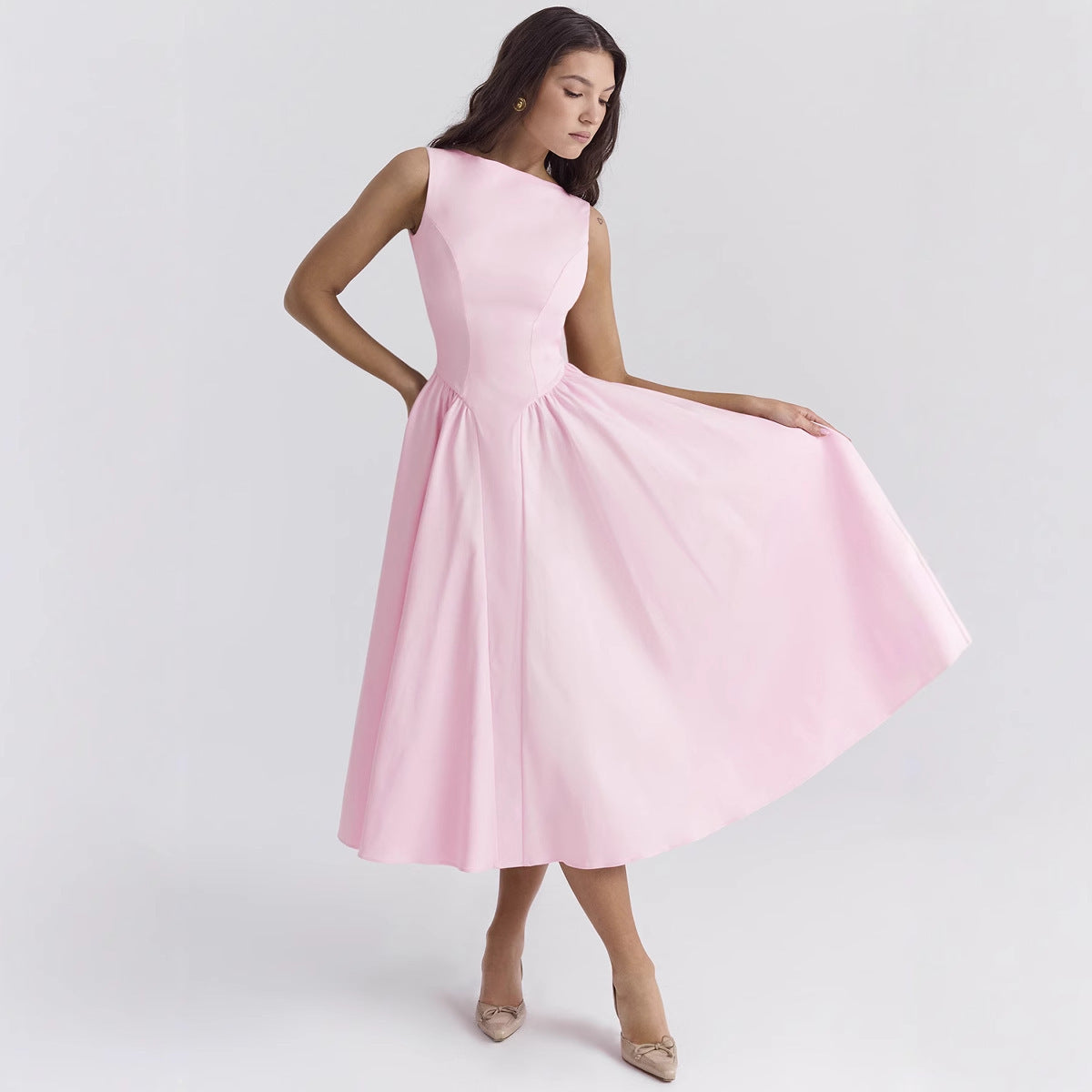 Wolff™ – Robe Midi Femme Chic A-Line Confortable pour Occasions Élégantes-3