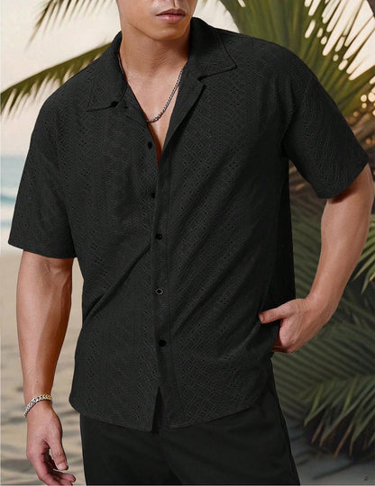 Chemise Homme Décontractée en Coton Boutonnée
