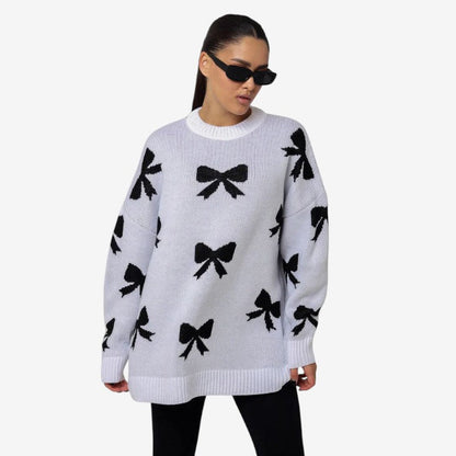 Pull Femme Col Rond Manches Longues Chaud