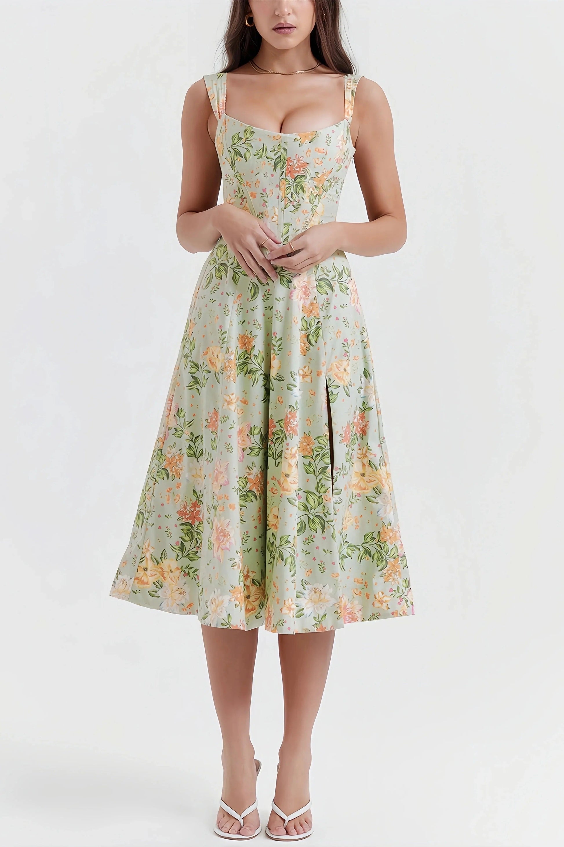 Robe Été Florale Courte pour Femme → Robe Été Legère à Fleurs pour Femme - PanierRoyale