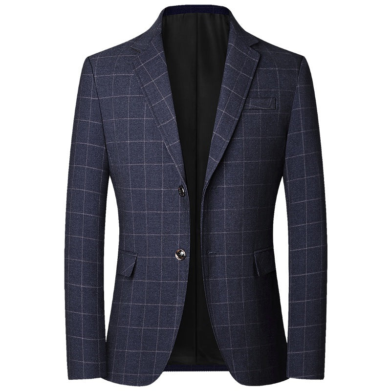 Blazer Noir à Carreaux Élégant pour Homme
