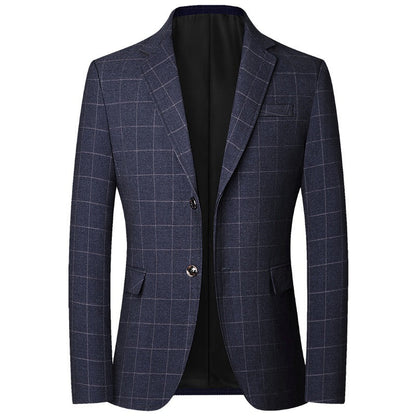Blazer Noir à Carreaux Élégant pour Homme