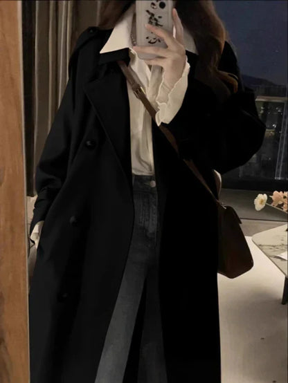Manteau Femme Long Chic et Élégant pour le Bureau