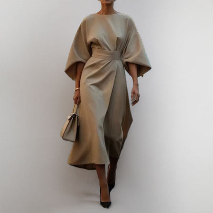 Robe Soirée Longue Manches Bouffantes Élégante