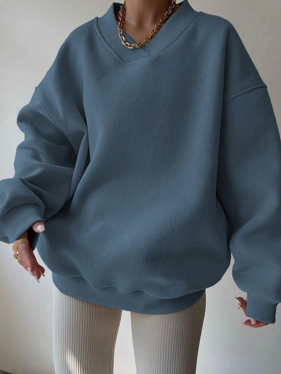 Sweat-shirt Femme Grande Taille à Manches Longues Décontracté
