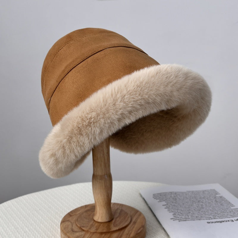 Chapeau Femme Élégant Noir Fourré