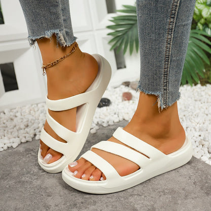 Sandales Femme Plateforme EVA Bandes Croisées Confortables