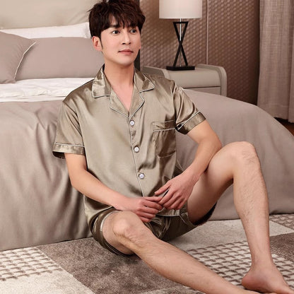 Pyjama Homme Été Léger Manches Courtes