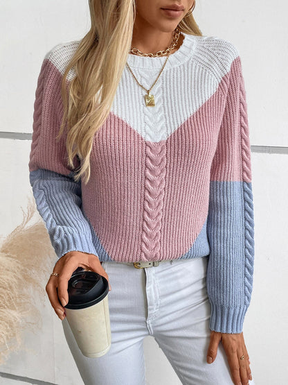 Pull Femme Chic - Maille Fine avec Motif Tendance et Couleurs Vibrantes