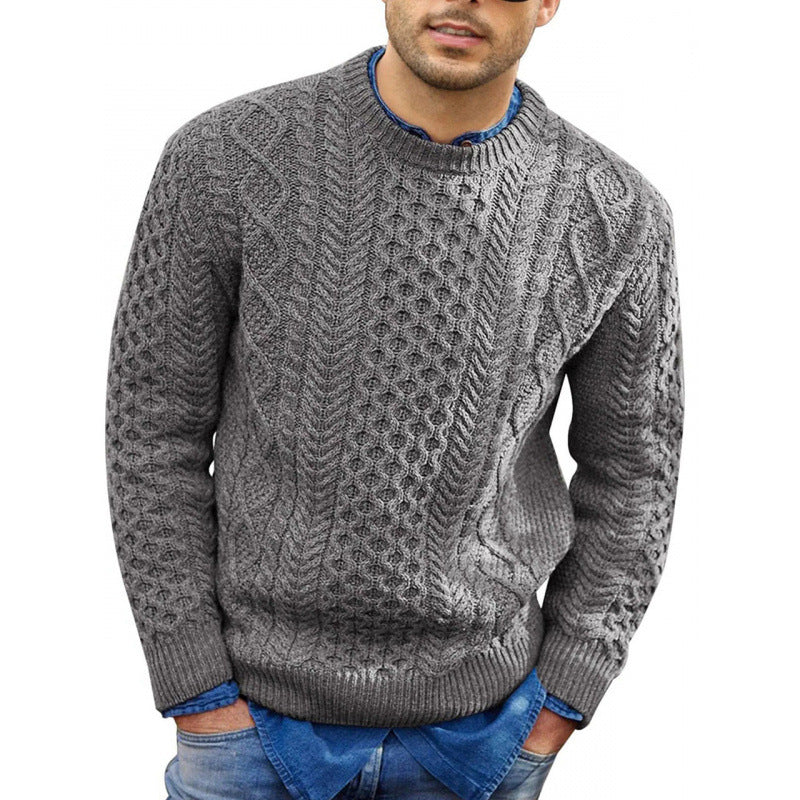 Pull Homme Col Rond Épais pour Printemps